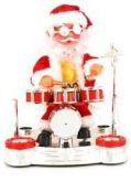 Papai Noel Baterista para Enfeite de Natal